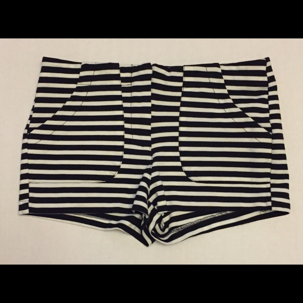 Double Zero Black & White Short Shorts